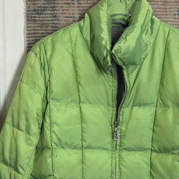 Bogner Leslie Goose Down Jacket Lime Green Puffer Womens 6 - Picture 2 of 13
